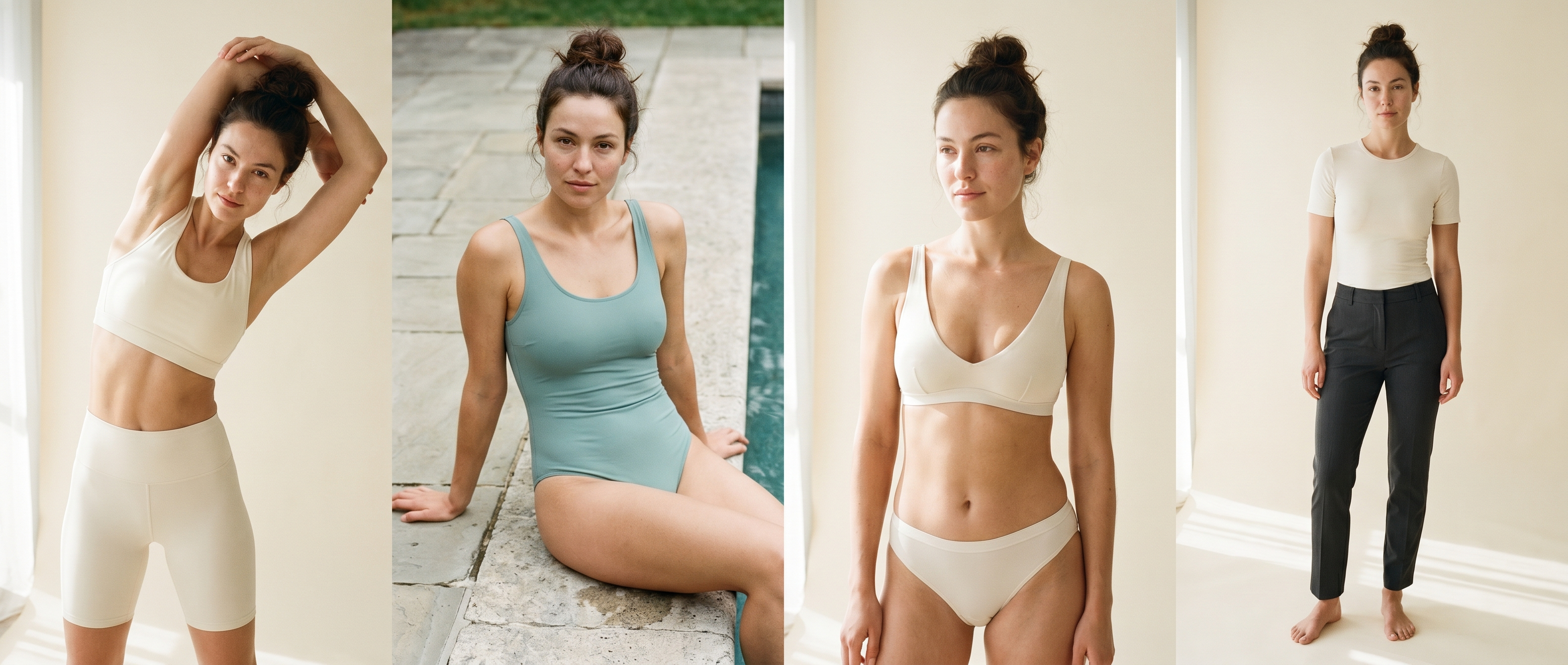 OHZEHN-TEX plastic-free performance fabric worn across activewear applications